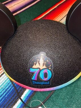 Disneyland 70th Anniversary Mickey Ears Hat NWT Parks Exclusive